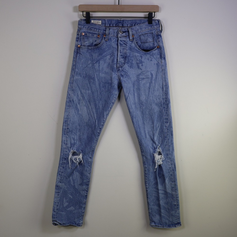 Levi's Premium Justin Timberlake Fresh Leaves 501 Slim Taper‎ Blue Jeans 29x32